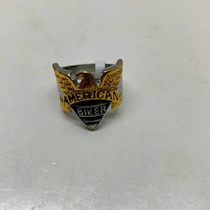 America Biker men’s ring gold eagle size 9 new